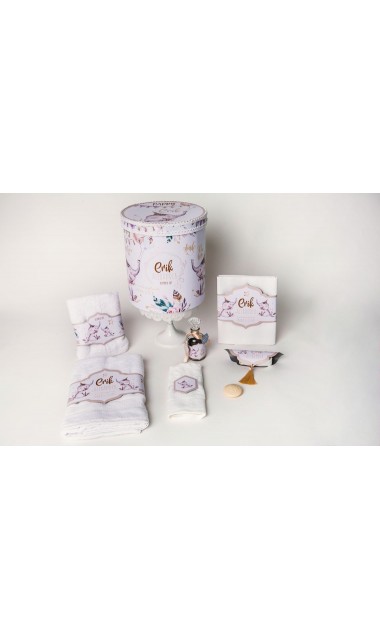 Trusou de botez pentru baieti cu jucarii de plus elefant Elefantul Boho 8